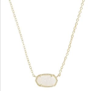 Kendra Scott Elisa Pendant Gold/ iridescent Drusy